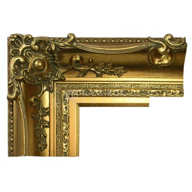 กรอบหลุยส์ไม้จริง สีทองพ่น ขนาด 6 นิ้ว